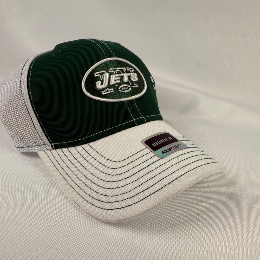 Green and White Jets Reebok draft hat. SnapBack